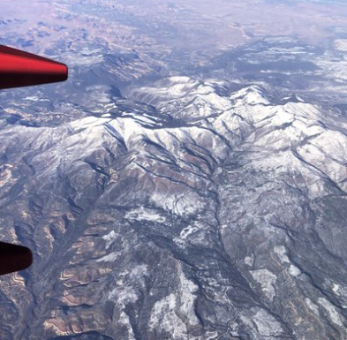 Rocky Mountians from the sky